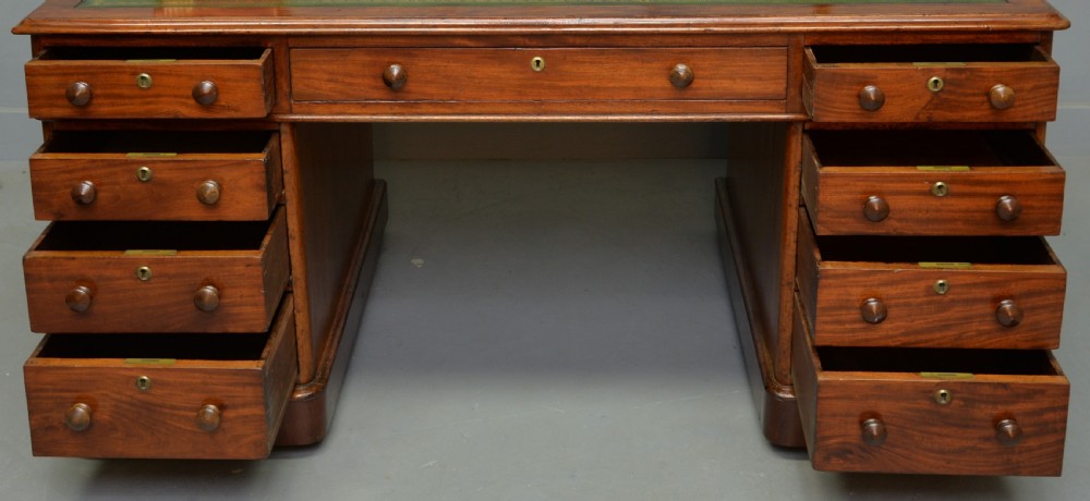 Victorian Mahogany Pedestal Desk View III