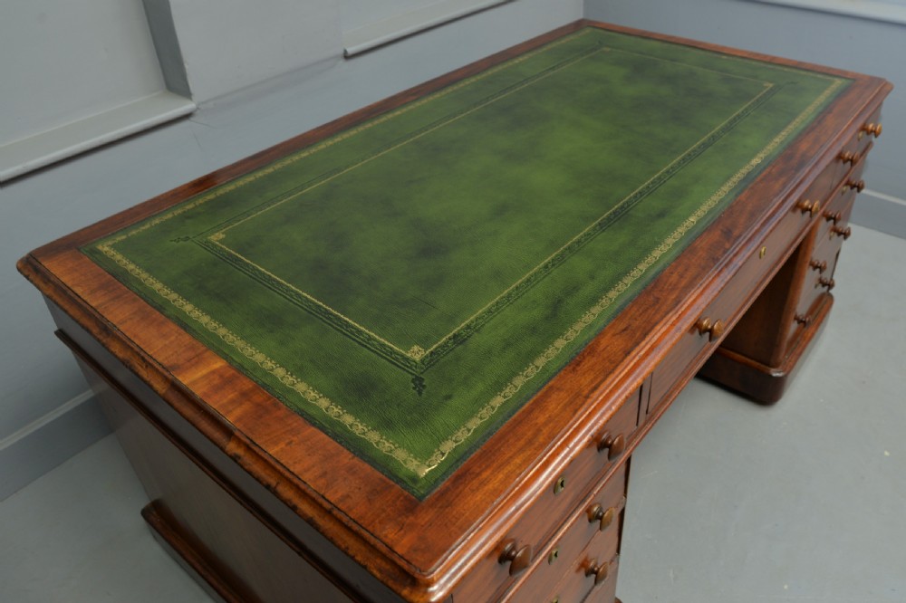 Victorian Mahogany Pedestal Desk View VII