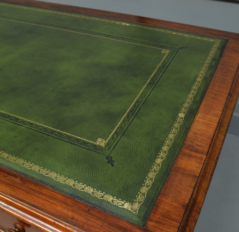 Victorian Mahogany Pedestal Desk View IX