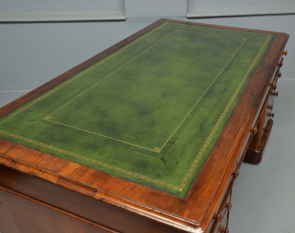 Victorian Mahogany Pedestal Desk View XI