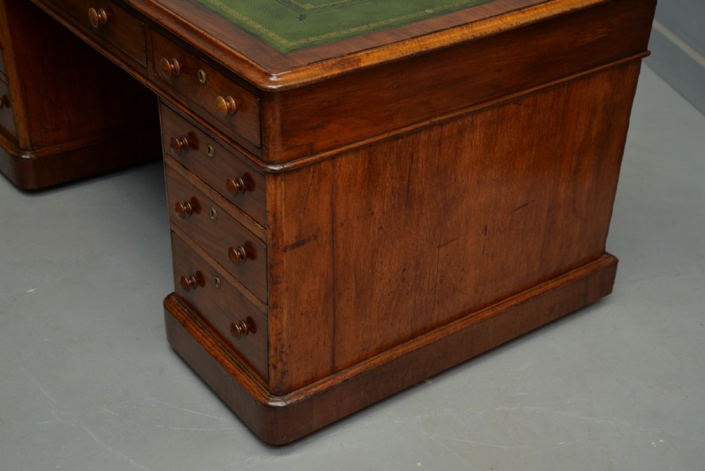 Victorian Mahogany Pedestal Desk View XIV