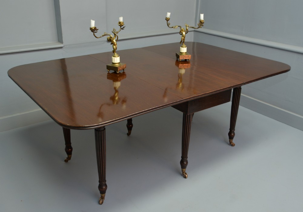 Elegant Regency Mahogany Drop-Leaf Dining Table View II