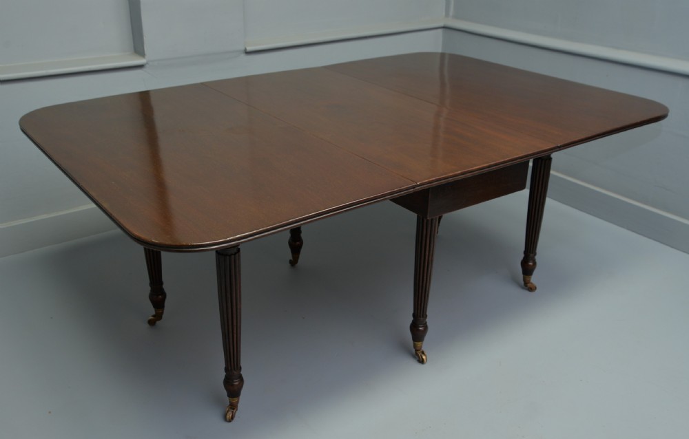 Elegant Regency Mahogany Drop-Leaf Dining Table View III
