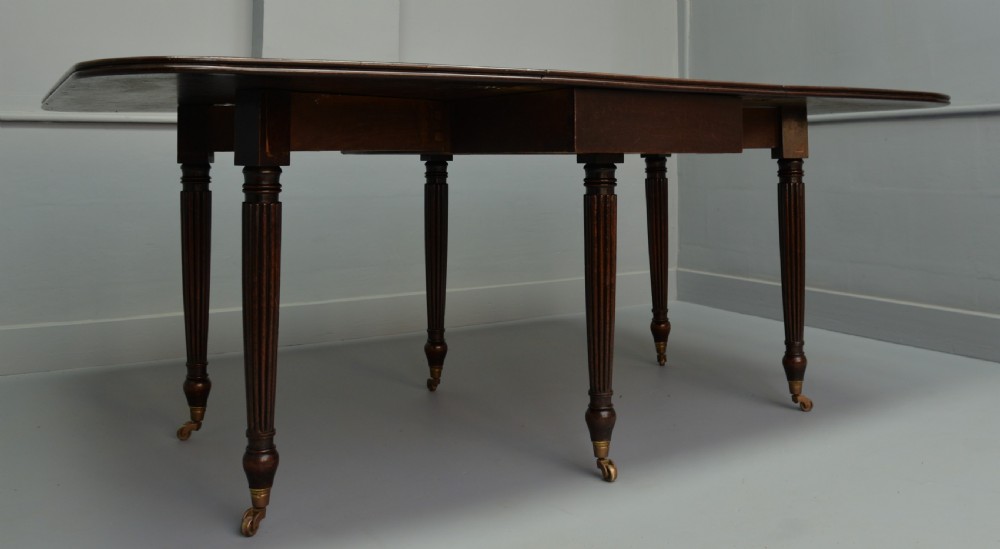 Elegant Regency Mahogany Drop-Leaf Dining Table View VI