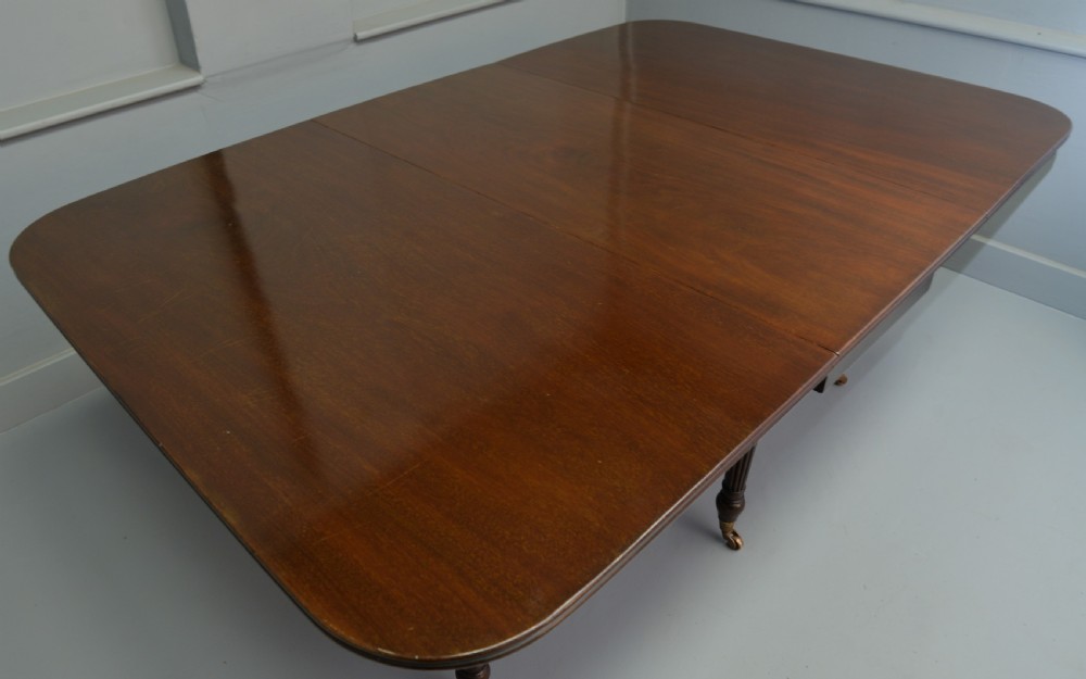 Elegant Regency Mahogany Drop-Leaf Dining Table View VIII