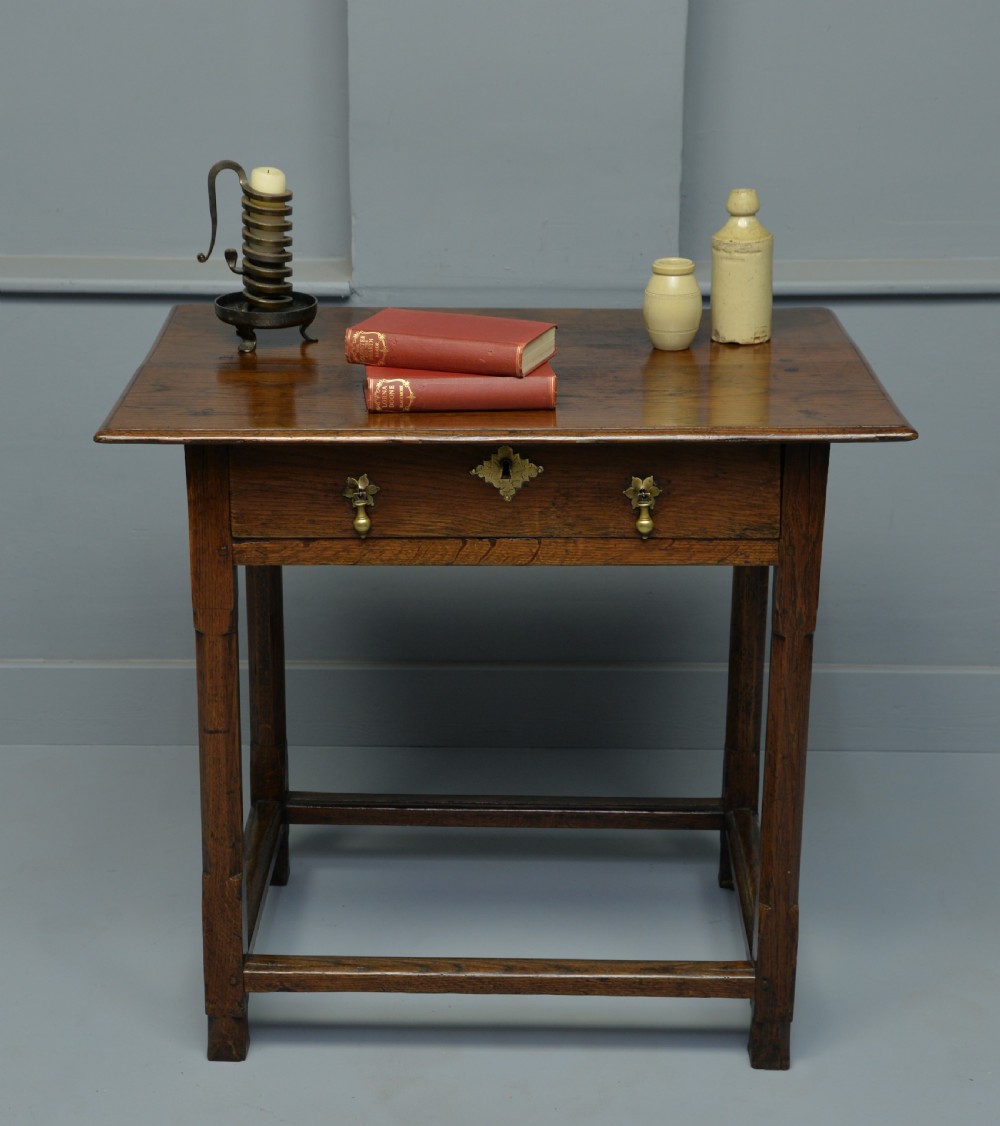 Early 18th Century Oak Side Table View XI