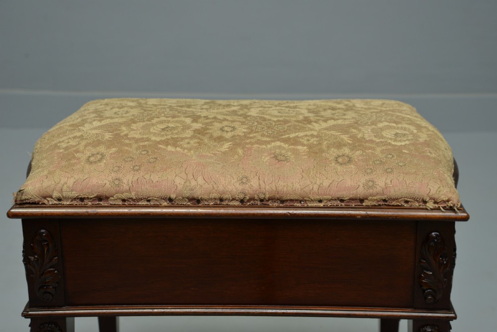 Elegant Edwardian Mahogany Stool View VIII