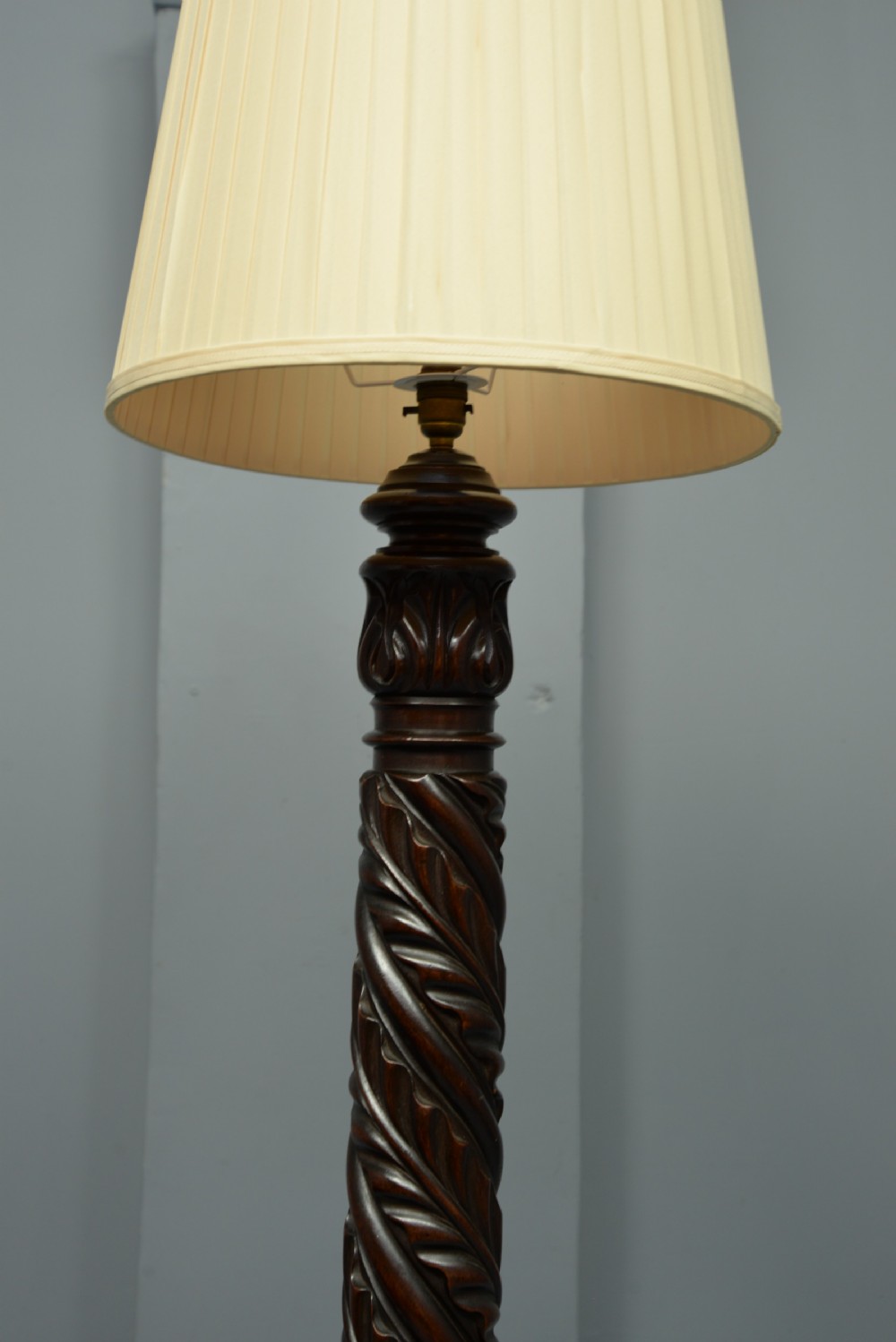 Victorian Mahogany Carved Bed-Post Standard Lamp View VI