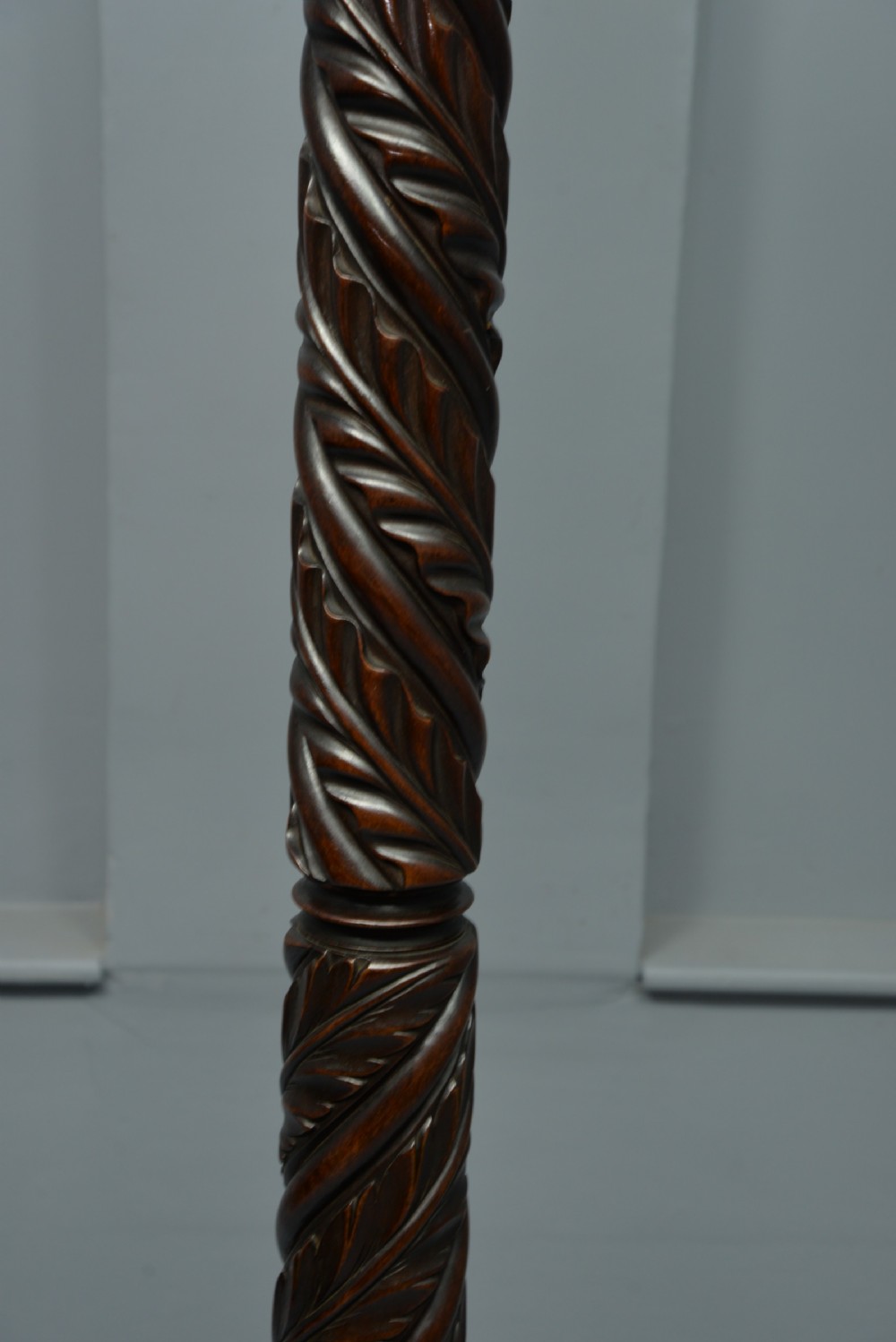  Victorian Mahogany Carved Bed-Post Standard Lamp View VII