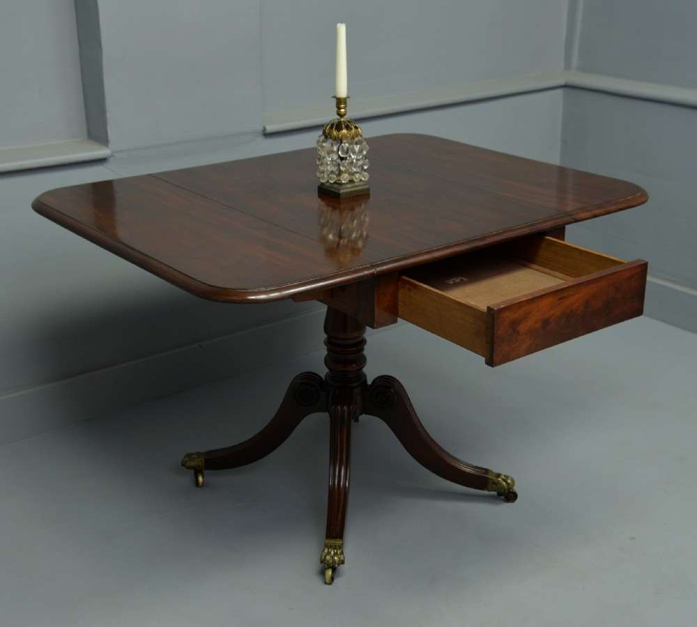 Regency Mahogany Drop-Leaf Table View II