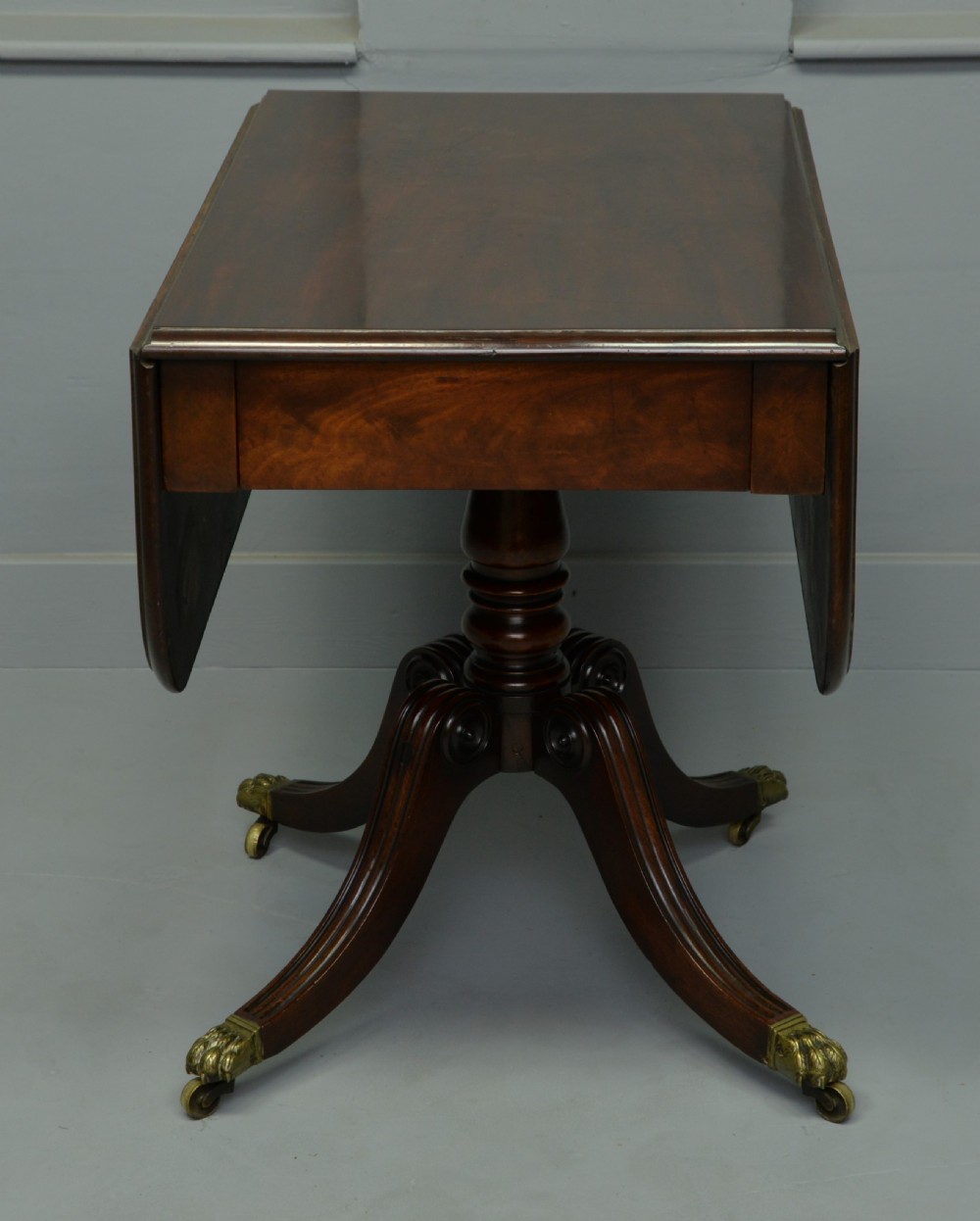 Regency Mahogany Drop-Leaf Table View IX