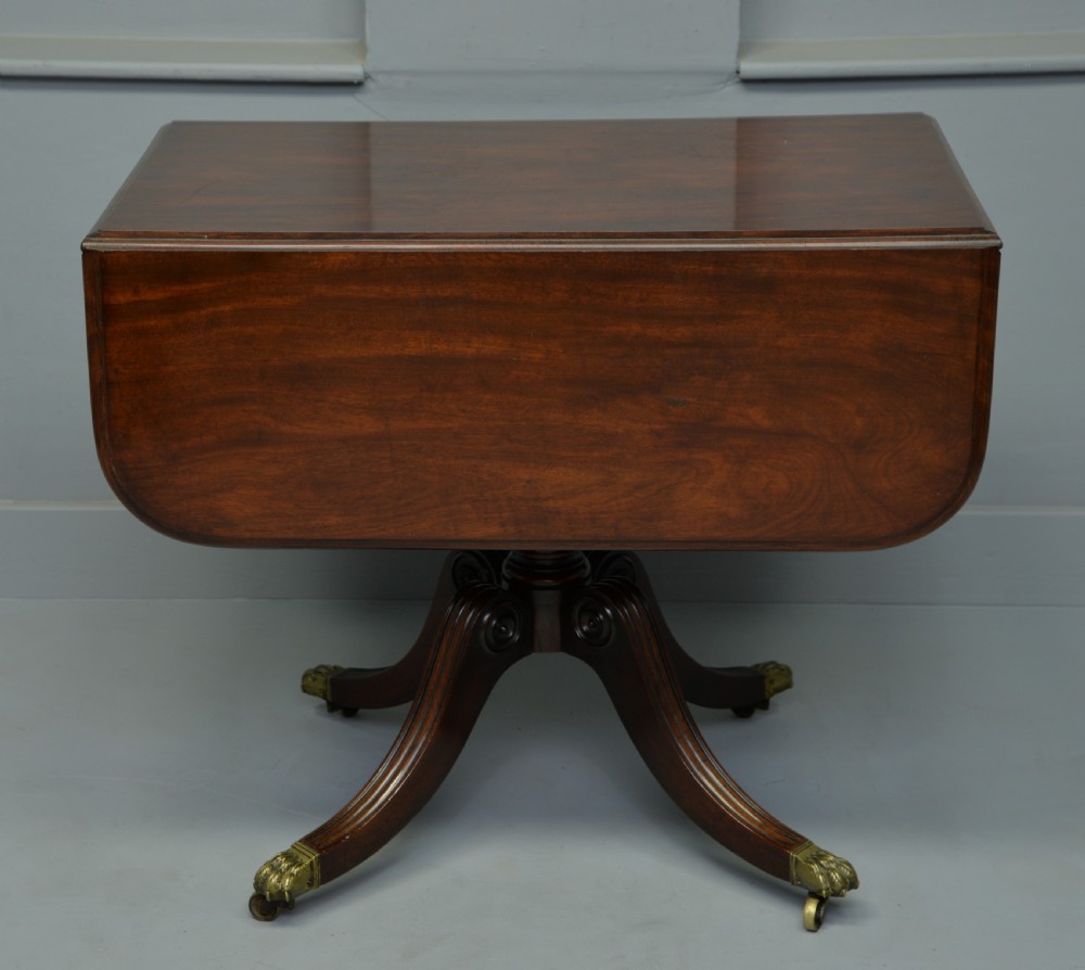 Regency Mahogany Drop-Leaf Table View XII