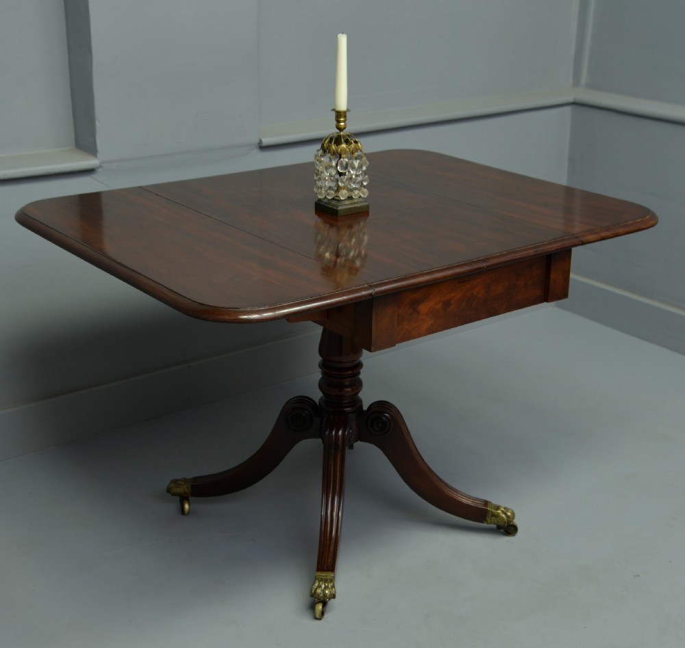 Regency Mahogany Drop-Leaf Table View XIII