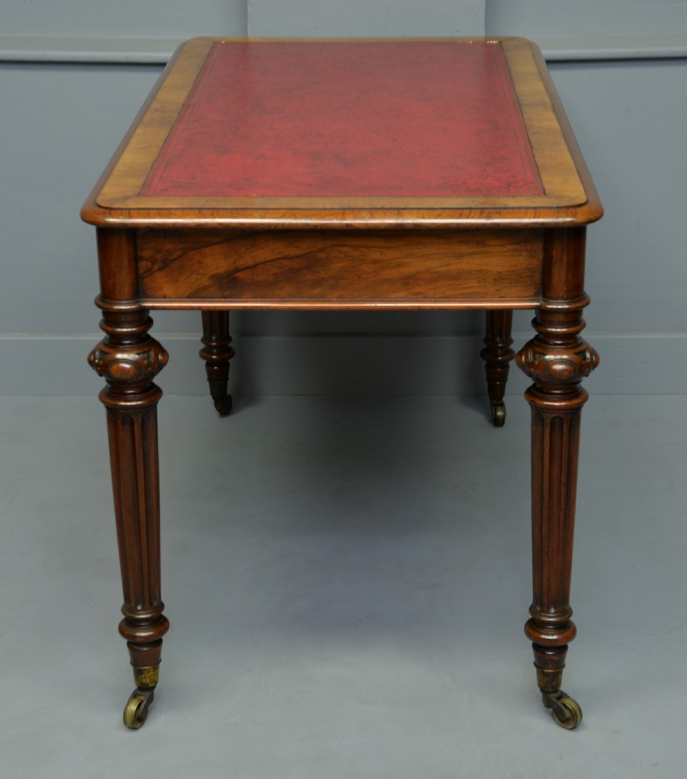 Fine Early Victorian Walnut Writing Table- C Hindley & Sons View V