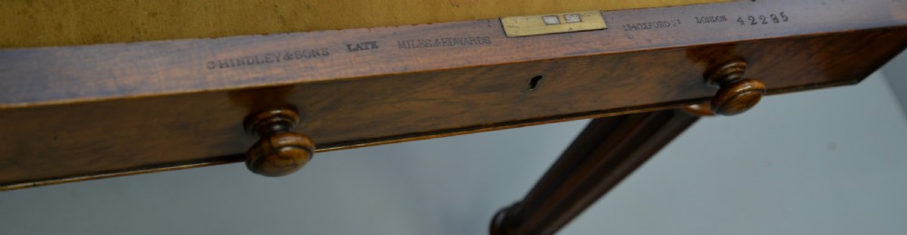 Fine Early Victorian Walnut Writing Table- C Hindley & Sons View IX