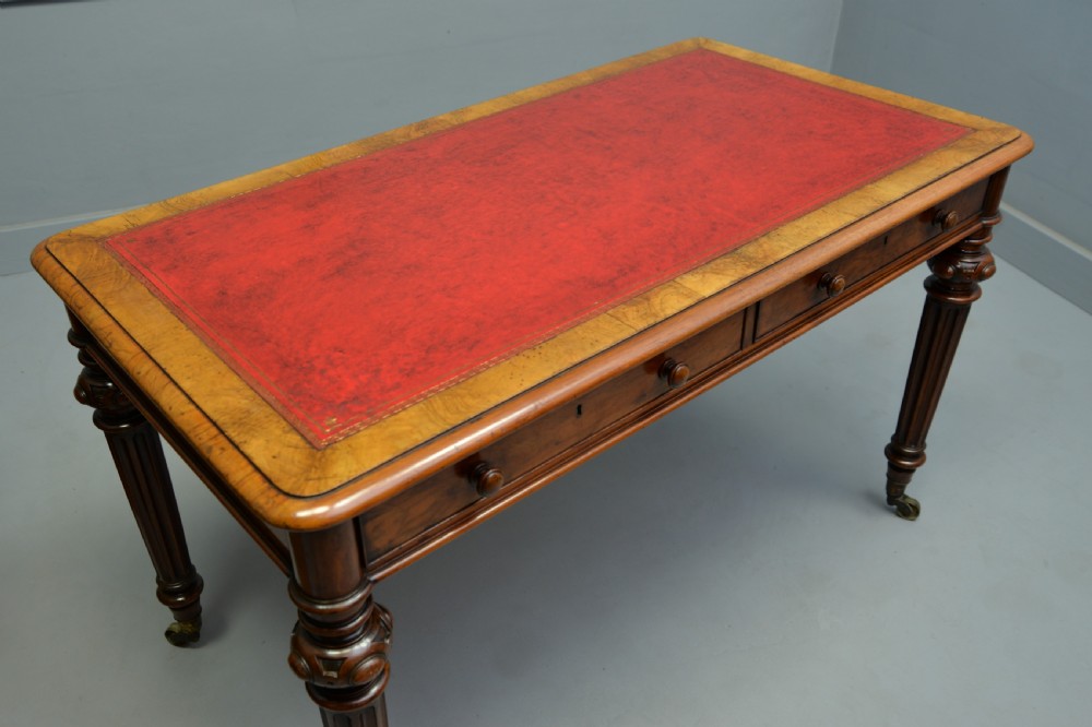 Fine Early Victorian Walnut Writing Table- C Hindley & Sons View XIV