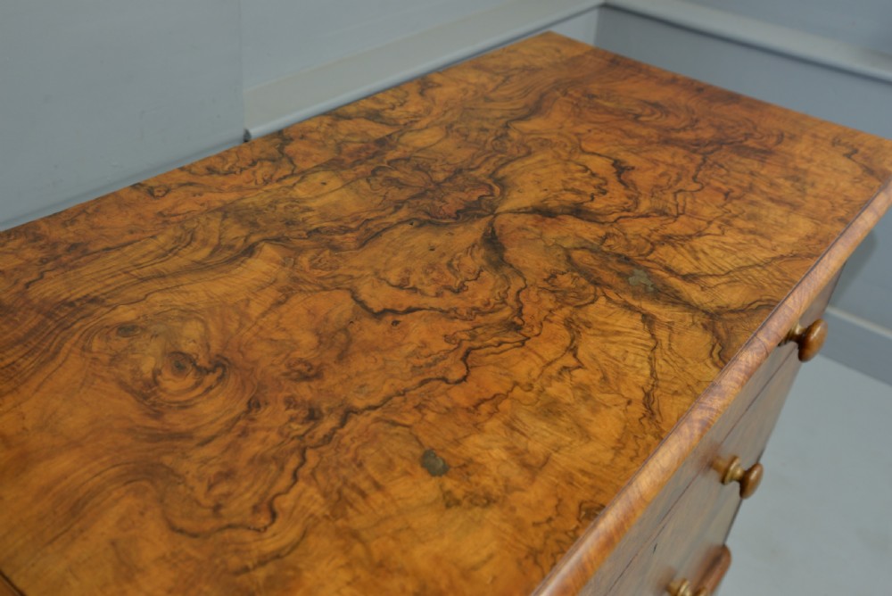 Handsome Victorian Burr Walnut Chest Of Drawers  View VIII