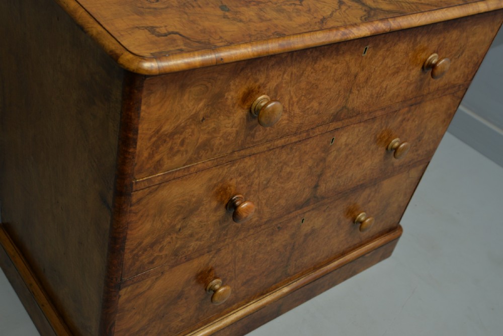 Handsome Victorian Burr Walnut Chest Of Drawers  View IX