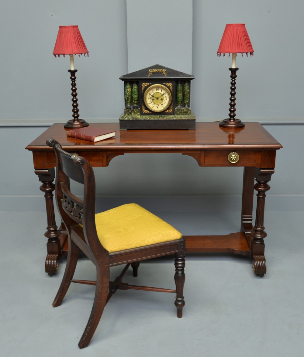 Victorian Mahogany Hall Table / Writing table View III
