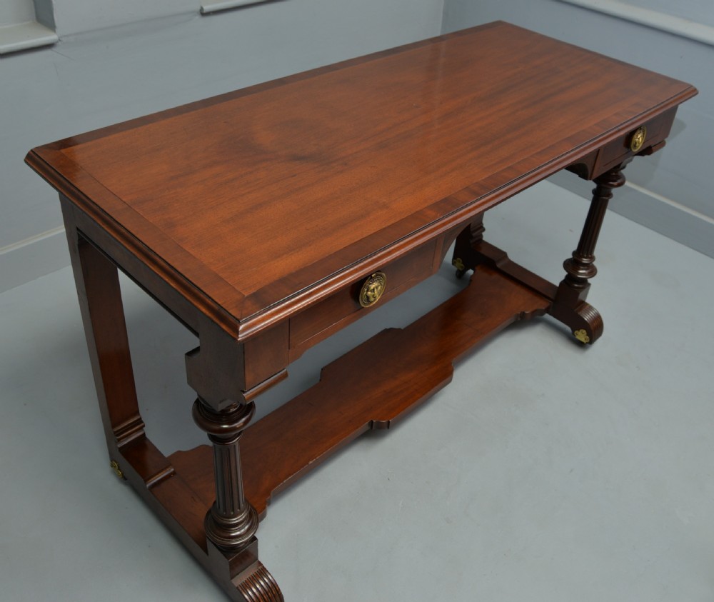 Victorian Mahogany Hall Table / Writing table View VIII