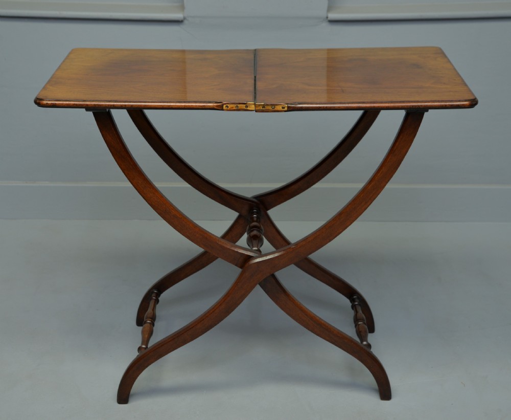 Fine Early 19th C Mahogany Campaign Table View III
