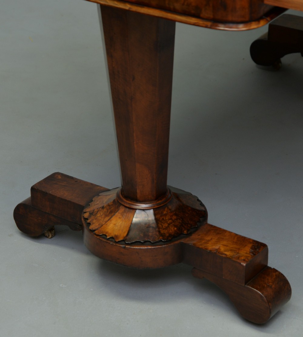 Early Victorian Walnut Writing Table Druce & Co London View VI