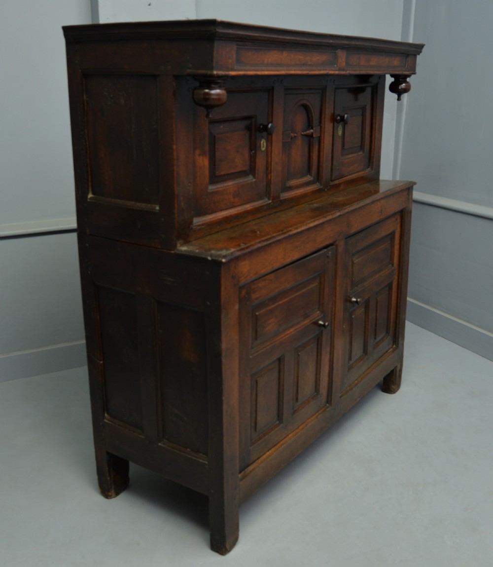 Small Early 18th Century Oak Cwpwrdd Deuddarn Or Two Part Cupboard View IX