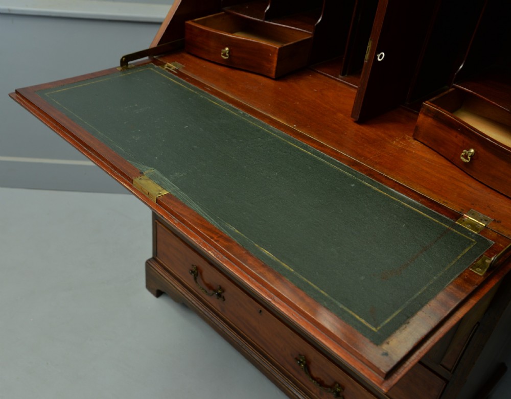 1920s Georgian Revival Mahogany Bureau Bookcase View XIV