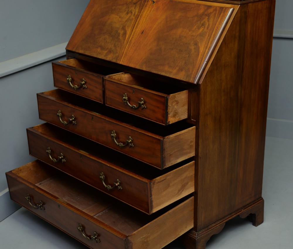 1920s Georgian Revival Mahogany Bureau Bookcase View XVIII