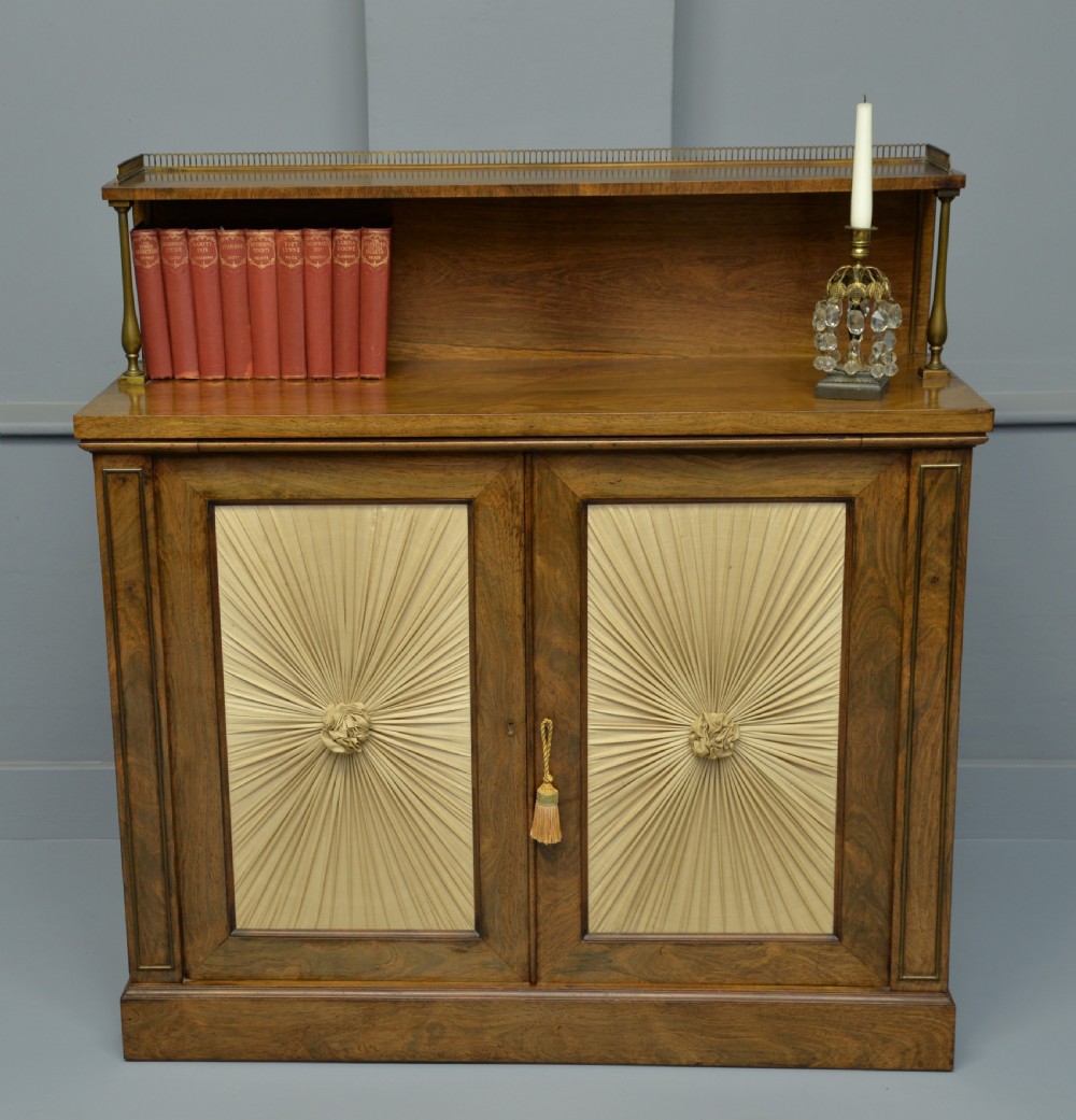Fine Regency Rosewood Chiffonier Side Cabinet View IV