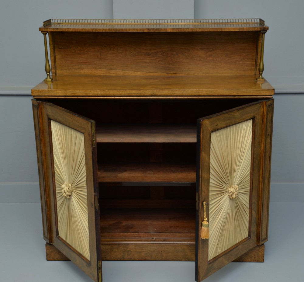 Fine Regency Rosewood Chiffonier Side Cabinet View VII