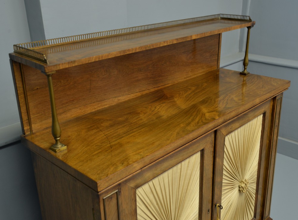 Fine Regency Rosewood Chiffonier Side Cabinet View IX