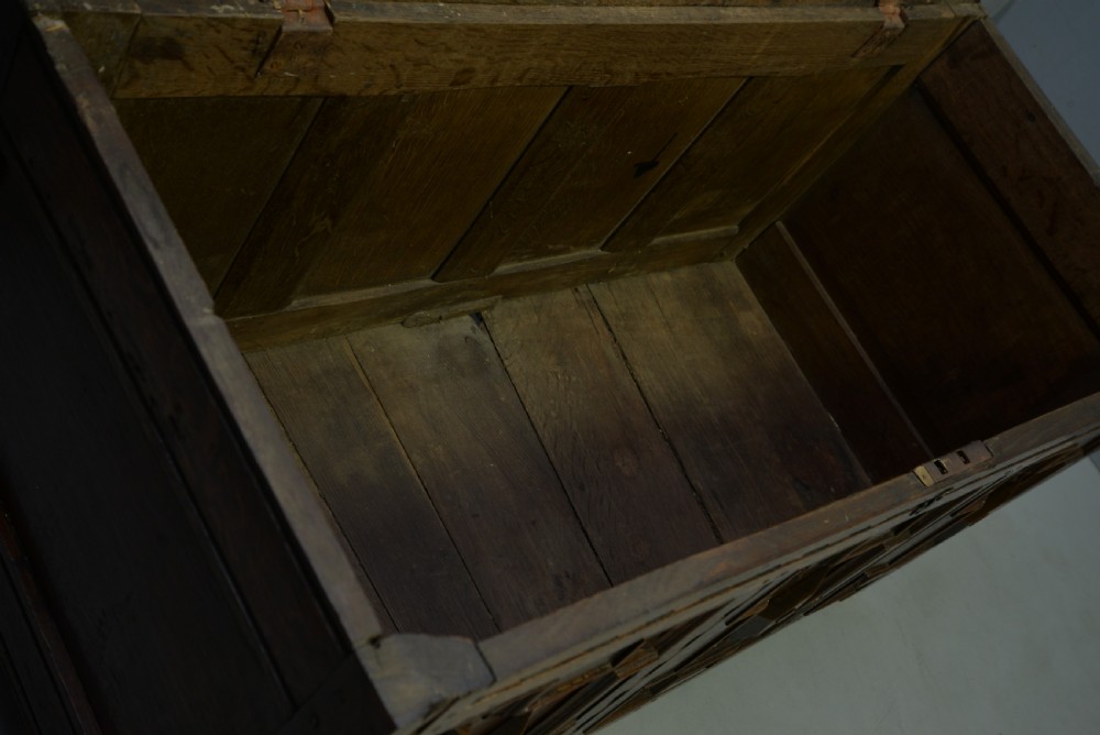 17th Century Geometric Oak Coffer View VIII