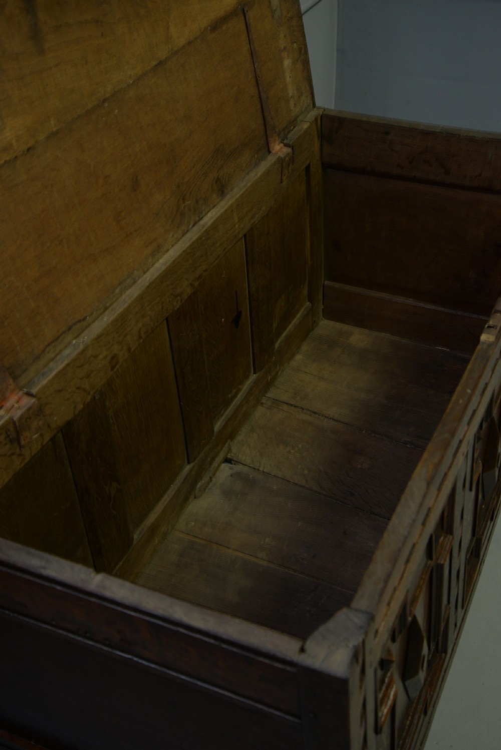 17th Century Geometric Oak Coffer View IX
