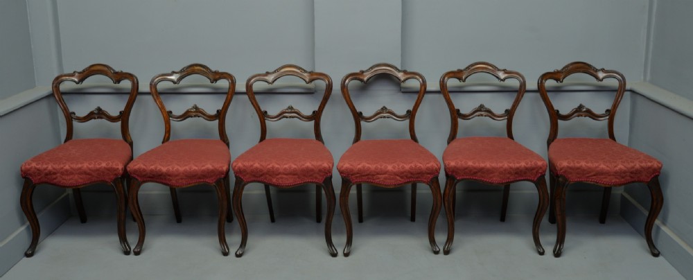 Victorian Set Of Six Rosewood Dining Chairs View II