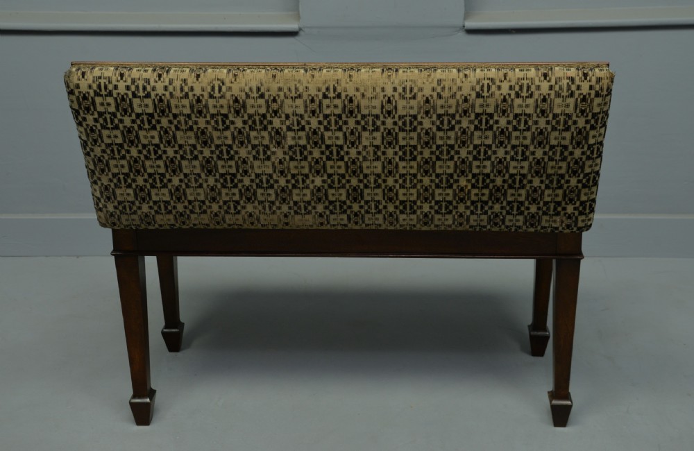Elegant Edwardian Mahogany Duet Stool View V
