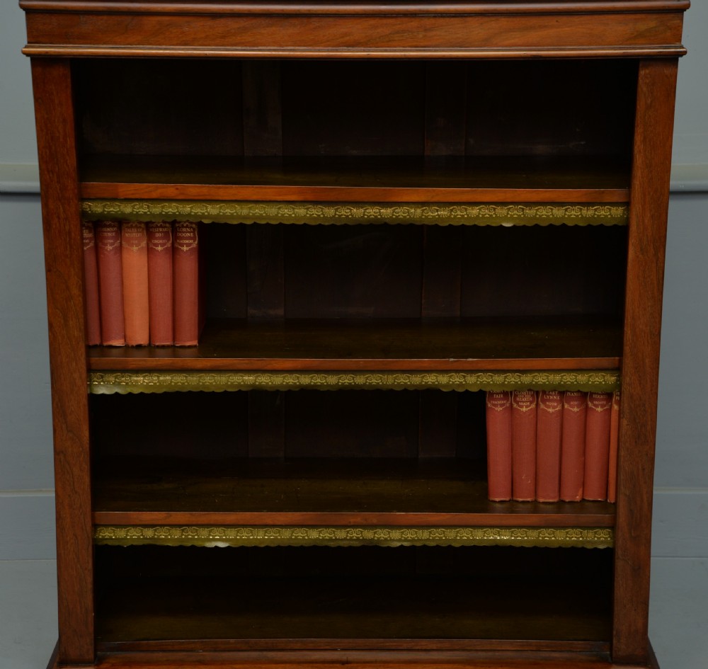 Victorian Mahogany Open Adjustable Bookcase View III