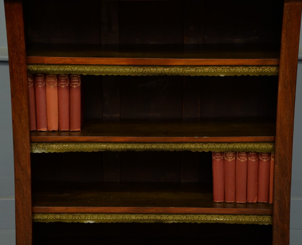 Victorian Mahogany Open Adjustable Bookcase View IV
