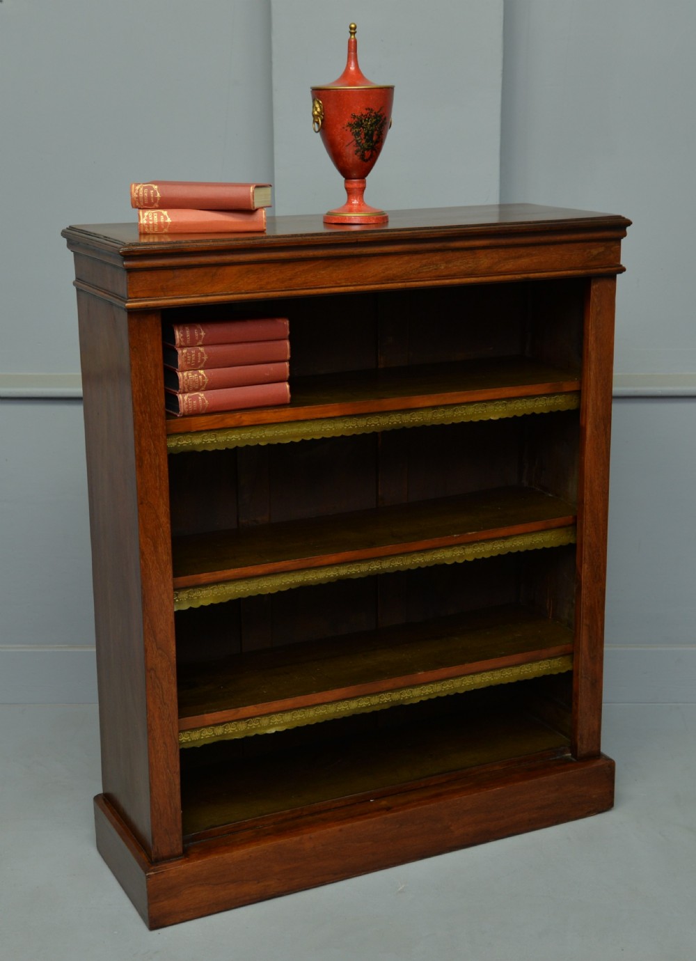 Victorian Mahogany Open Adjustable Bookcase View X