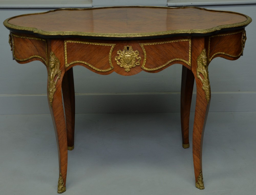 Late 19th Century Louis XV Style Kingwood Centre Table / Hall Table / Dressing Table View II