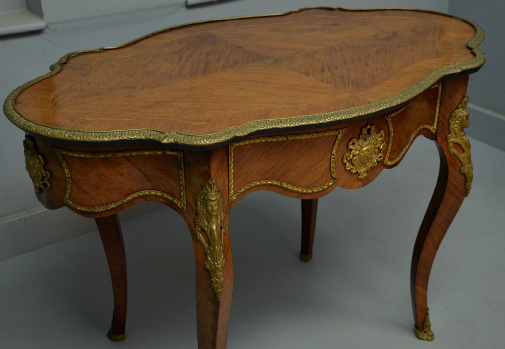 Late 19th Century Louis XV Style Kingwood Centre Table / Hall Table / Dressing Table View X