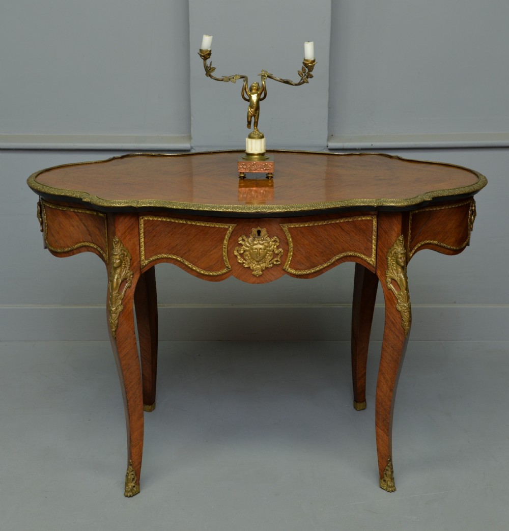 Late 19th Century Louis XV Style Kingwood Centre Table / Hall Table / Dressing Table View XIX
