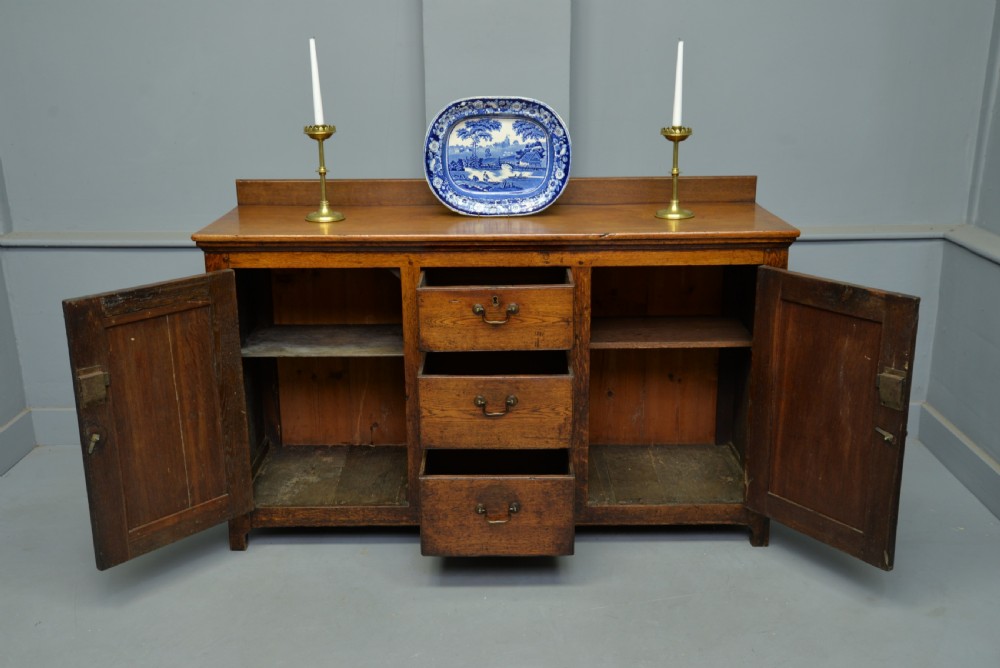 Georgian Solid Oak Sideboard / Dresser View II