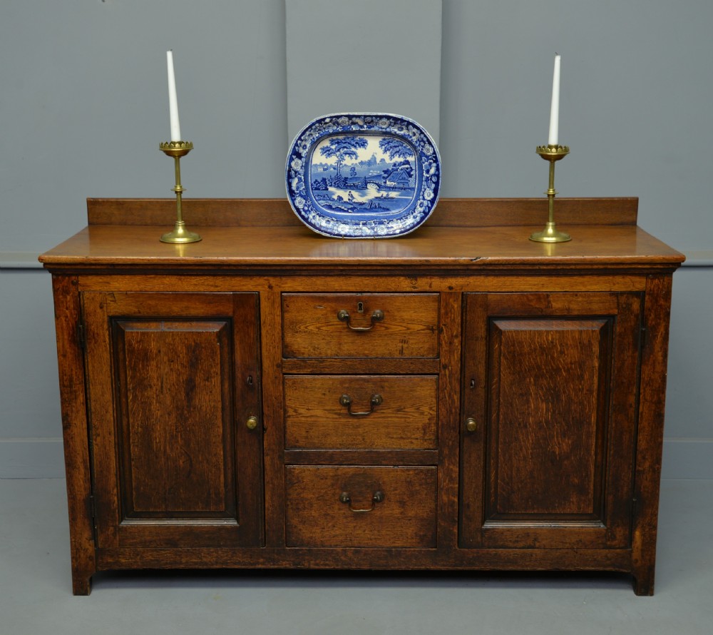 Georgian Solid Oak Sideboard / Dresser View XII