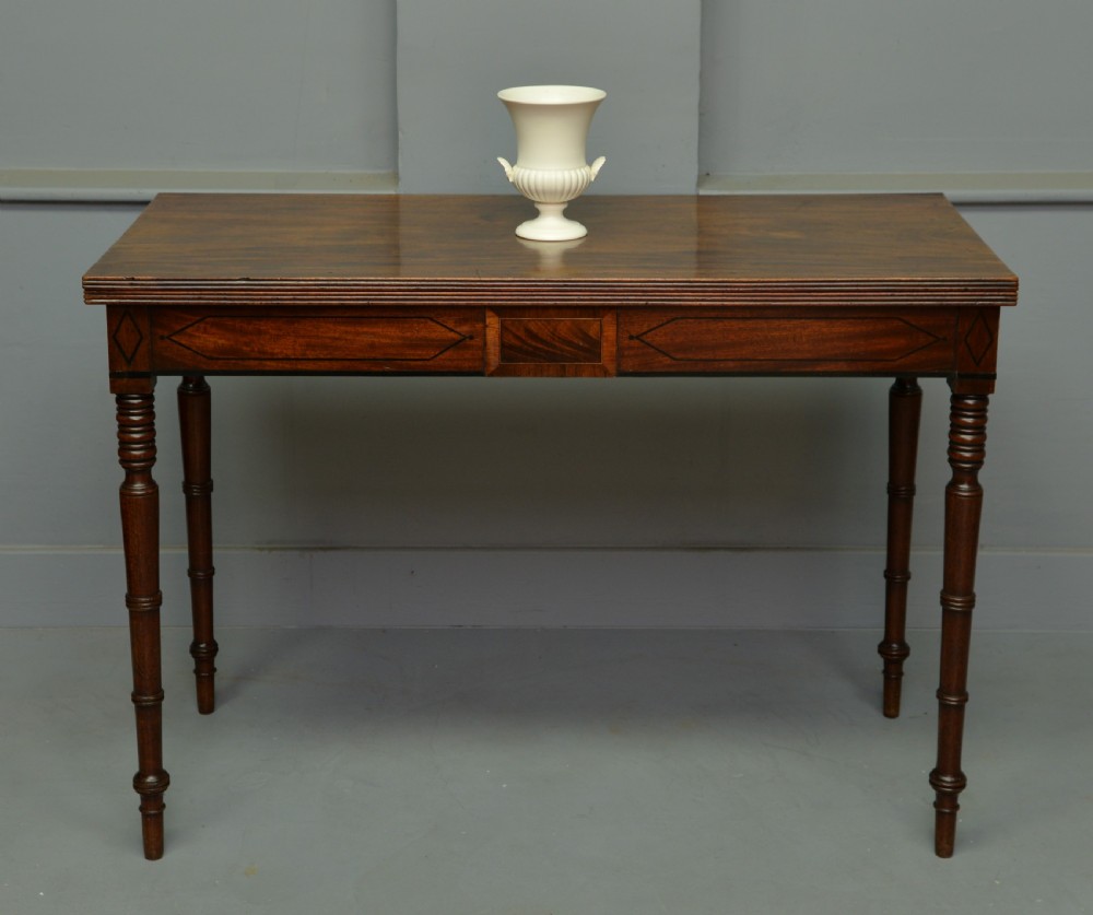 Elegant Regency Mahogany Fold Over Tea Table / Side Table View II