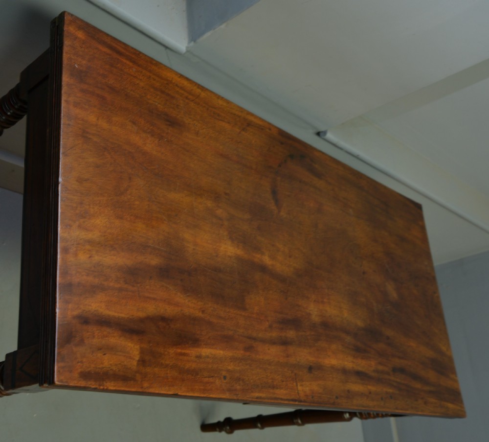 Elegant Regency Mahogany Fold Over Tea Table / Side Table View VI