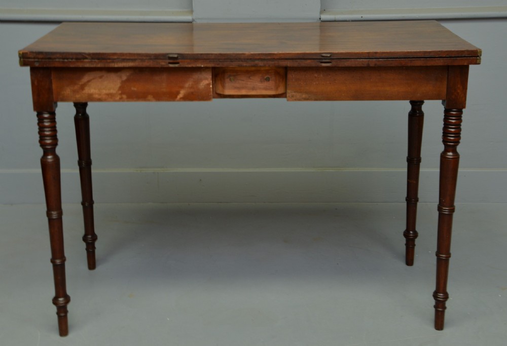 Elegant Regency Mahogany Fold Over Tea Table / Side Table View XIV