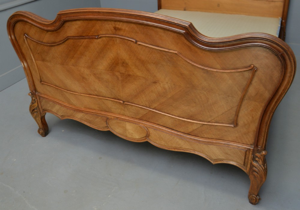 French Rococo Walnut Double Bed View V