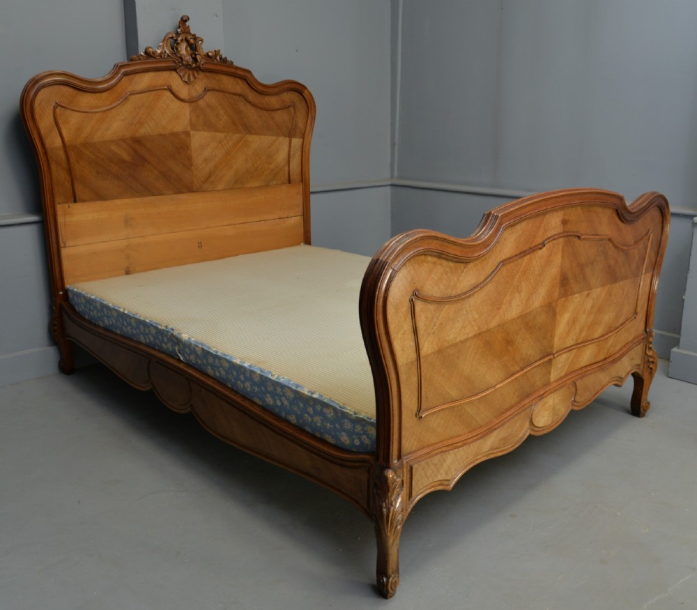 French Rococo Walnut Double Bed View X