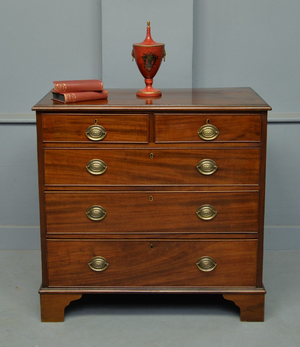 Georgian Medium Sized Mahogany Chest Of Drawers